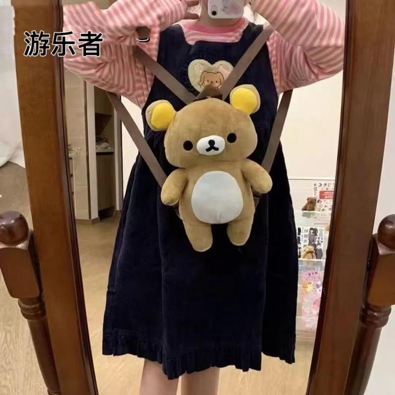 Travel Accessories As Gifts - กระเป๋าเป้ตุ๊กตา Rilakkuma น่ารัก สไตล์ญี่ปุ่น โลลิต้า JK