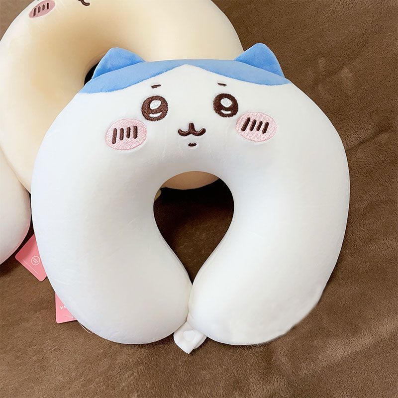 Travel Accessories Ideas - หมอนรองคอสำหรับเดินทาง Chiikawa Usagi Hachiware ผ้าพลัชนุ่ม ใยฝ้ายมุก