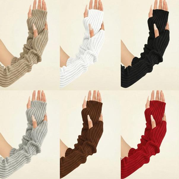 ถุงมือถักลายเคเบิลแบบไม่มีนิ้ว - Travel Accessories Aesthetic บทวิจารณ์และราคา