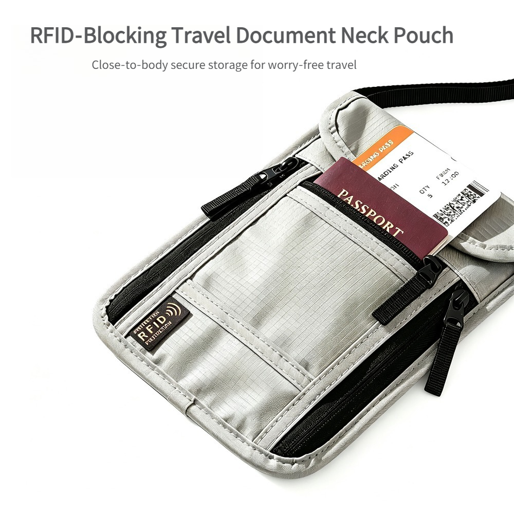 กระเป๋าใส่พาสปอร์ตแบบคล้องคอสำ - Travel Accessories Wallet บทวิจารณ์และราคา
