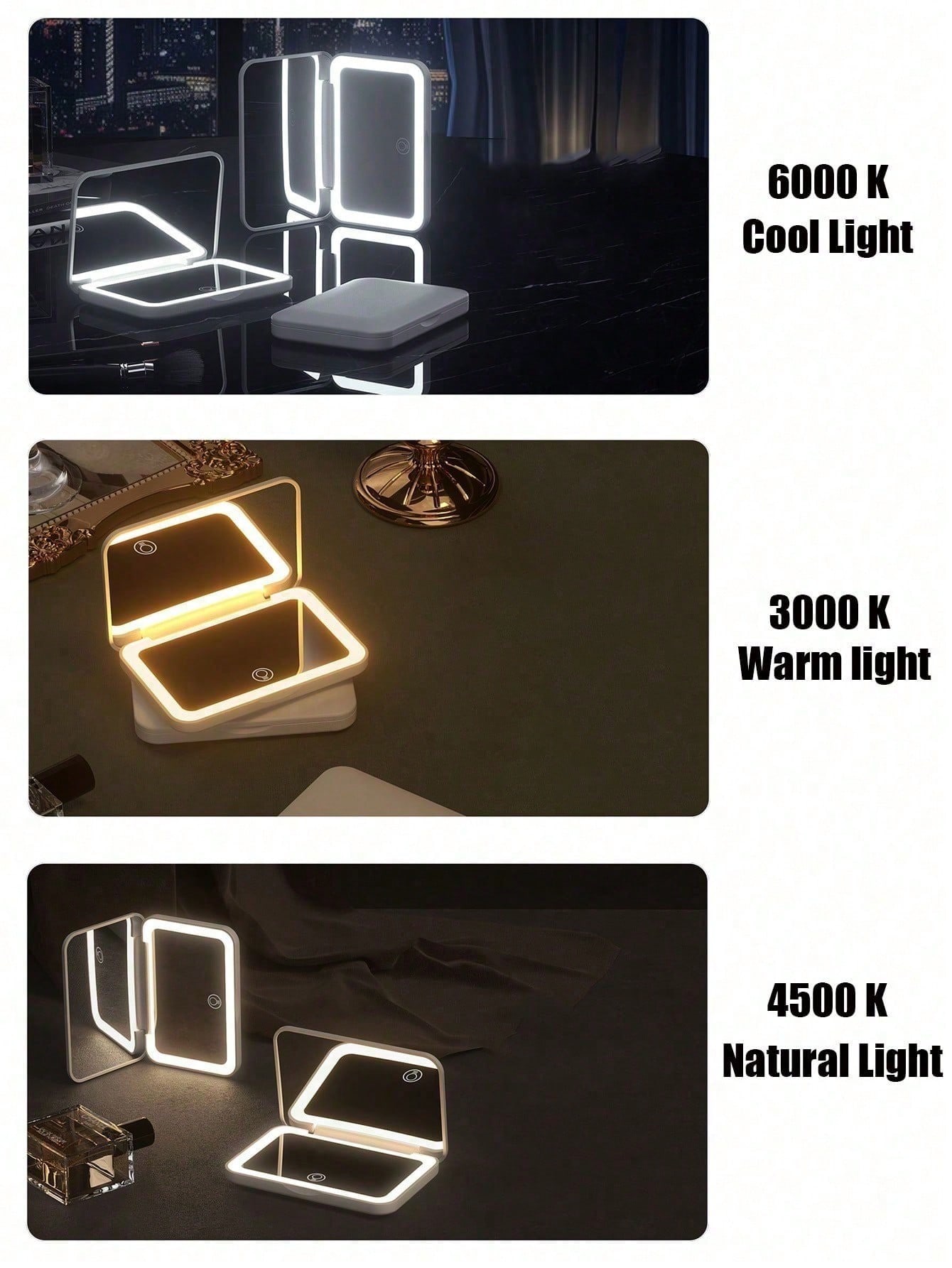 กระจกแต่งหน้า LED พร้อมหน้าจอส - Travel Accessories As Gifts บทวิจารณ์และราคา
